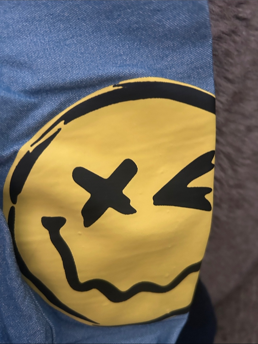 SHEIN Blue Kids Matching Set with Yellow Smiley Patches - Picture 4 of 6